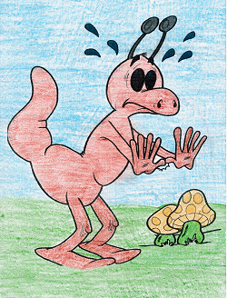 Ilustração do livro infantil o esconderijo do formigo - Acleju - Clube de Autores